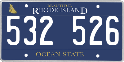 RI license plate 532526