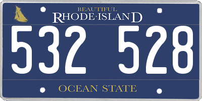 RI license plate 532528