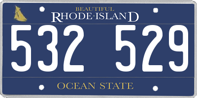 RI license plate 532529