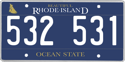 RI license plate 532531