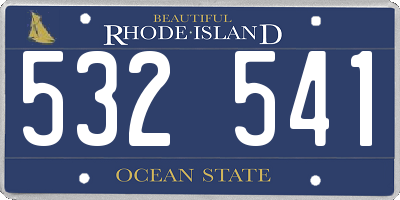 RI license plate 532541