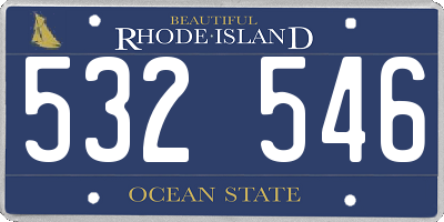 RI license plate 532546