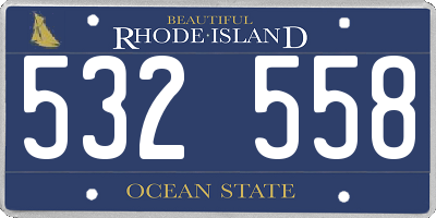 RI license plate 532558