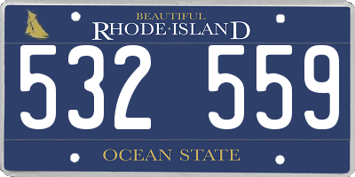 RI license plate 532559