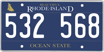 RI license plate 532568