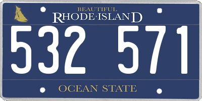 RI license plate 532571