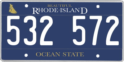 RI license plate 532572