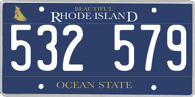 RI license plate 532579