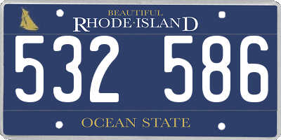RI license plate 532586
