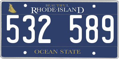 RI license plate 532589