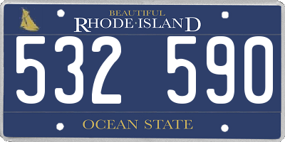 RI license plate 532590