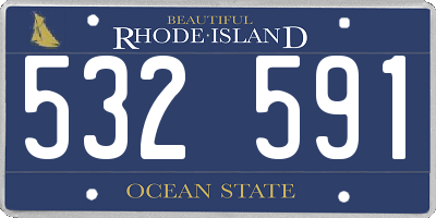 RI license plate 532591