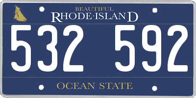 RI license plate 532592