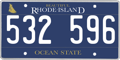 RI license plate 532596