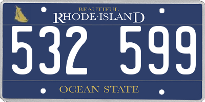 RI license plate 532599