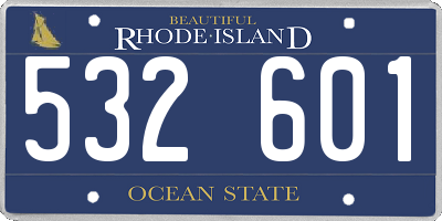 RI license plate 532601
