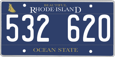 RI license plate 532620