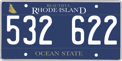 RI license plate 532622