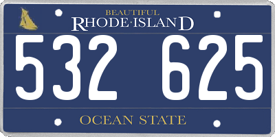RI license plate 532625