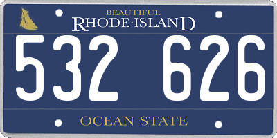 RI license plate 532626