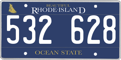 RI license plate 532628