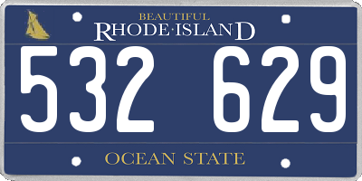 RI license plate 532629