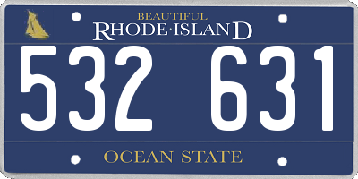 RI license plate 532631