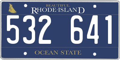 RI license plate 532641