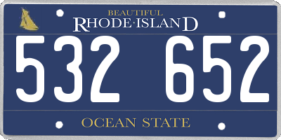 RI license plate 532652