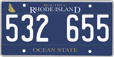 RI license plate 532655