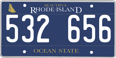 RI license plate 532656