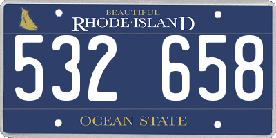 RI license plate 532658