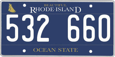 RI license plate 532660