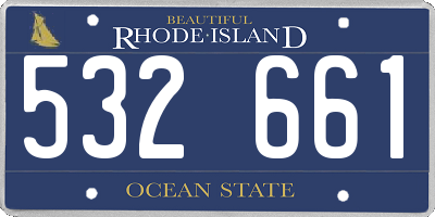 RI license plate 532661