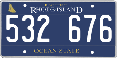 RI license plate 532676