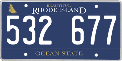 RI license plate 532677