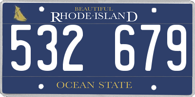 RI license plate 532679