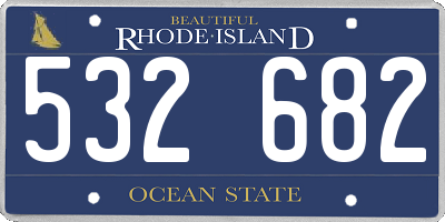 RI license plate 532682
