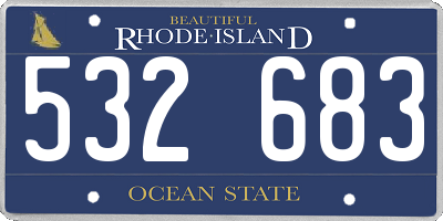 RI license plate 532683