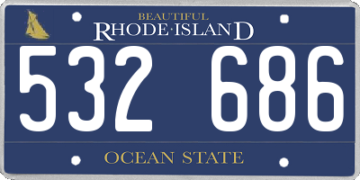 RI license plate 532686