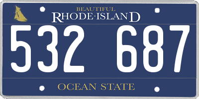 RI license plate 532687