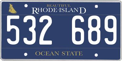 RI license plate 532689