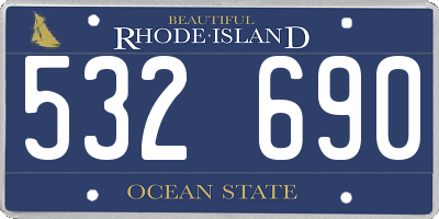 RI license plate 532690