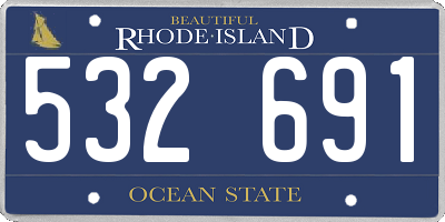RI license plate 532691