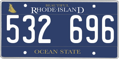 RI license plate 532696
