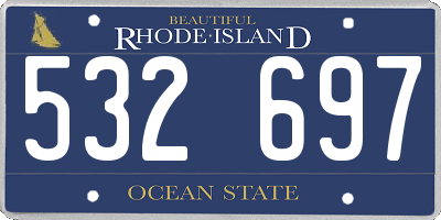 RI license plate 532697