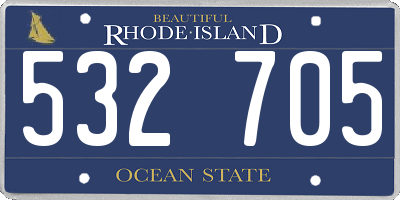 RI license plate 532705
