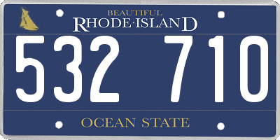 RI license plate 532710