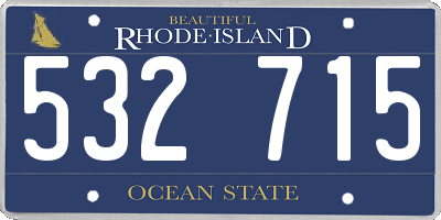 RI license plate 532715