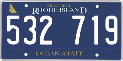 RI license plate 532719